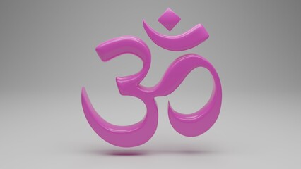 Om or Aum Indian sacred sound icon isolated on transparent background. Symbol of Buddhism and Hinduism religions. The symbol of the divine triad of Brahma, Vishnu and Shiva.	