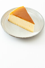 白背景いチーズケーキ