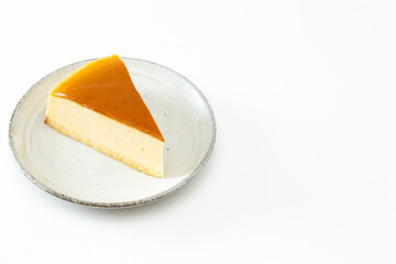 白背景いチーズケーキ
