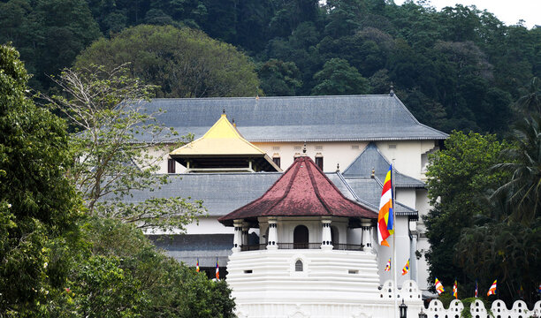 The Temple of the Sacred Tooth Relic, or Sri Dalada Maligawa, is a Buddhist temple in Kandy, Sri Lanka. It is located in the royal palace complex of the former Kingdom of Kandy, which houses the relic