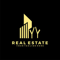 YY Initials Real Estate Logo Vector Art  Icons  and Graphics
