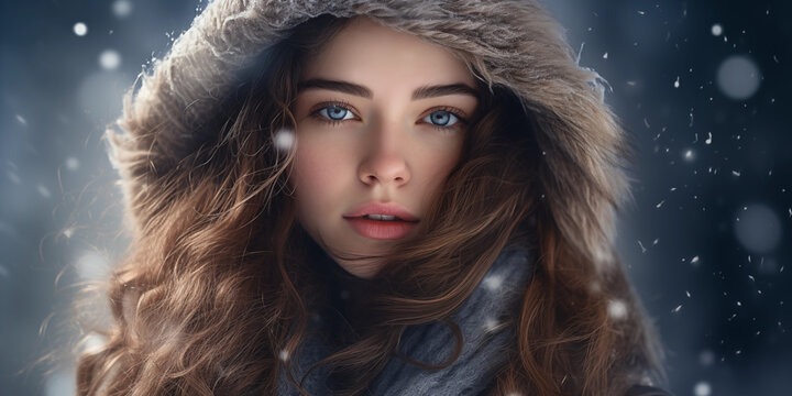 Beautiful girl wearing winter fashion