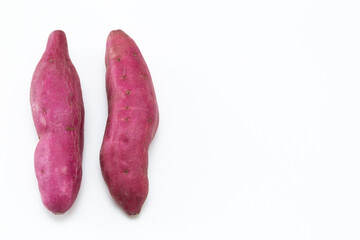 白背景にサツマイモ