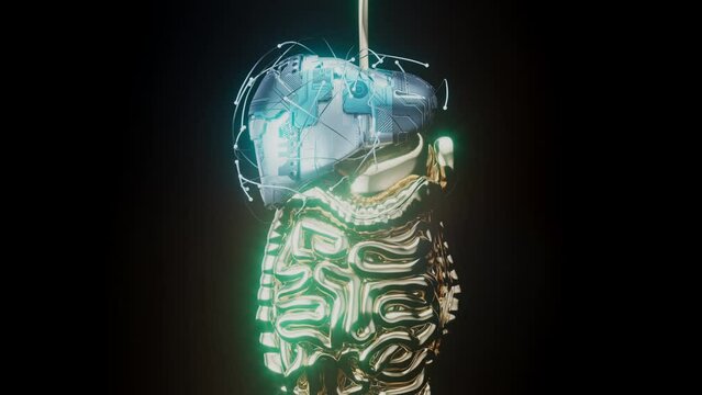4K abstract view of a bionic liver