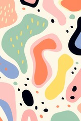 Playful Confetti Dance on Light Background