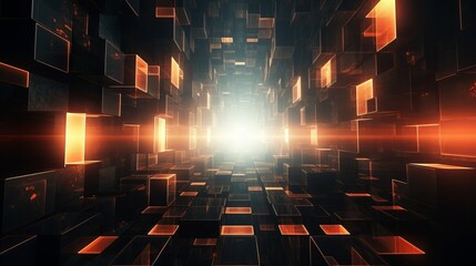 Scifi design external panels abstract, copy space, 16:9