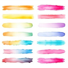 Watercolor Paint Strokes: A Vibrant Display of Color and Creativity