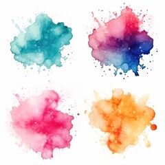 A Vibrant Palette of Four Distinct Paint Colors