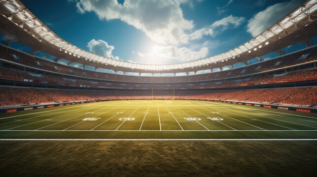 American football field.