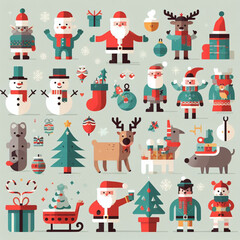 Fototapeta premium christmas pattern