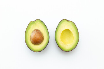 白背景にアボカド