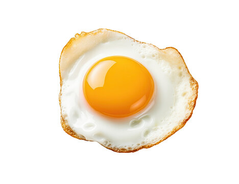 huevo frito sobre fondo transparente blanco png