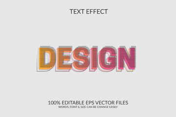 Design art 3d vector eps fully editable text effect illustration template.