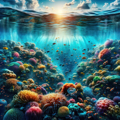 Obraz premium coral reef in the sea