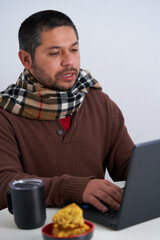 Serious Male Professional Typing on Laptop