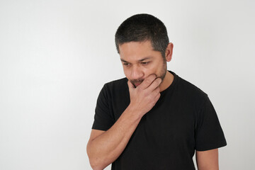 Worried Man with Neutral Background