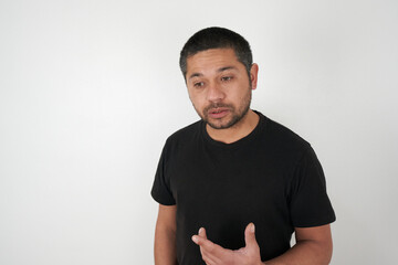 Anxious Male on a Neutral Backdrop