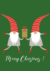 cartes de noel, merry christmas, 2024, gnomes de noel, noël, carte, vecteur, cadeau, vacances, illustration, père noël, dessin animé, célébration, hiver, content, joyeux, conception, saluer, fun, art,