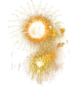 Fireworks orange transparent background
