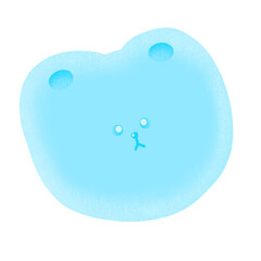 Cute Baby Blue Bear Cartoon illustration Cute Bear Bear Sticker Cute Animal Animal Sticker Cute Element