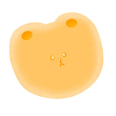 Cute Yellow Bear Cartoon illustration Cute Bear Bear Sticker Cute Animal Animal Sticker Cute Element