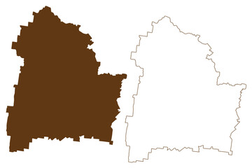 Maranoa Region (Commonwealth of Australia, Queensland state) map vector illustration, scribble sketch Maranoa map