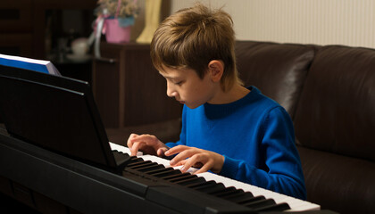 Young Pianist in Deep Focus