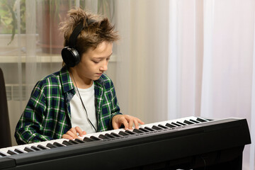 Young Pianist with Headphones