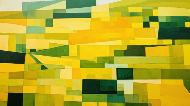 Aerial abstract view of a country agricultural landscape