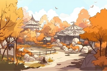 Fall scenery made by midjeorney