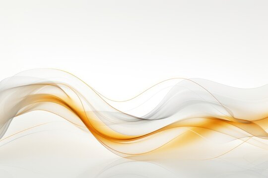 A Whirlwind of White and Orange Smoke on a Blank Canvas © pham