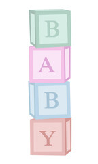 Blocks Boxes Cubes for Baby Shower Party