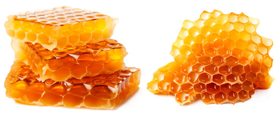 Honeycombs  isolated on transparent or white background, png	