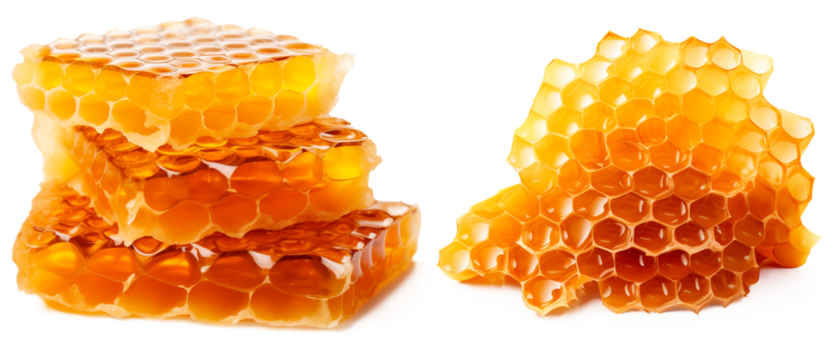Honeycombs  isolated on transparent or white background, png	
