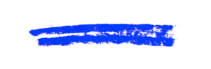 Fototapeta premium Markierung mit blauer Kreide als Linie