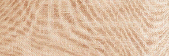 Seamless brown rough sack texture. Hessian sackcloth, jute flax woven texture pattern background in light cream beige brown color. Vector illustration.