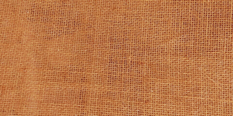 Seamless linen canvas background stock photo. Hessian sackcloth burlap woven texture background, Cotton woven fabric close up with flecks of varying colors of beige and brown, with copy space for text