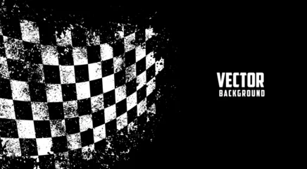 Fototapete Formula 1 flag grunge background monochrome © DGIM studio