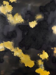 Abstract oil painting, the art of black color splashing paint.