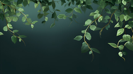 hanging eucalyptus leaves twitch banner background