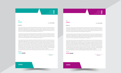 Simple, creative, modern, unique & clean letterhead  design set a4 sizes.
