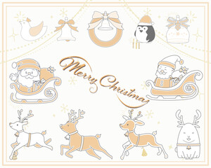 クリスマスベクターイラストコレクション（サンタクロース/トナカイ）