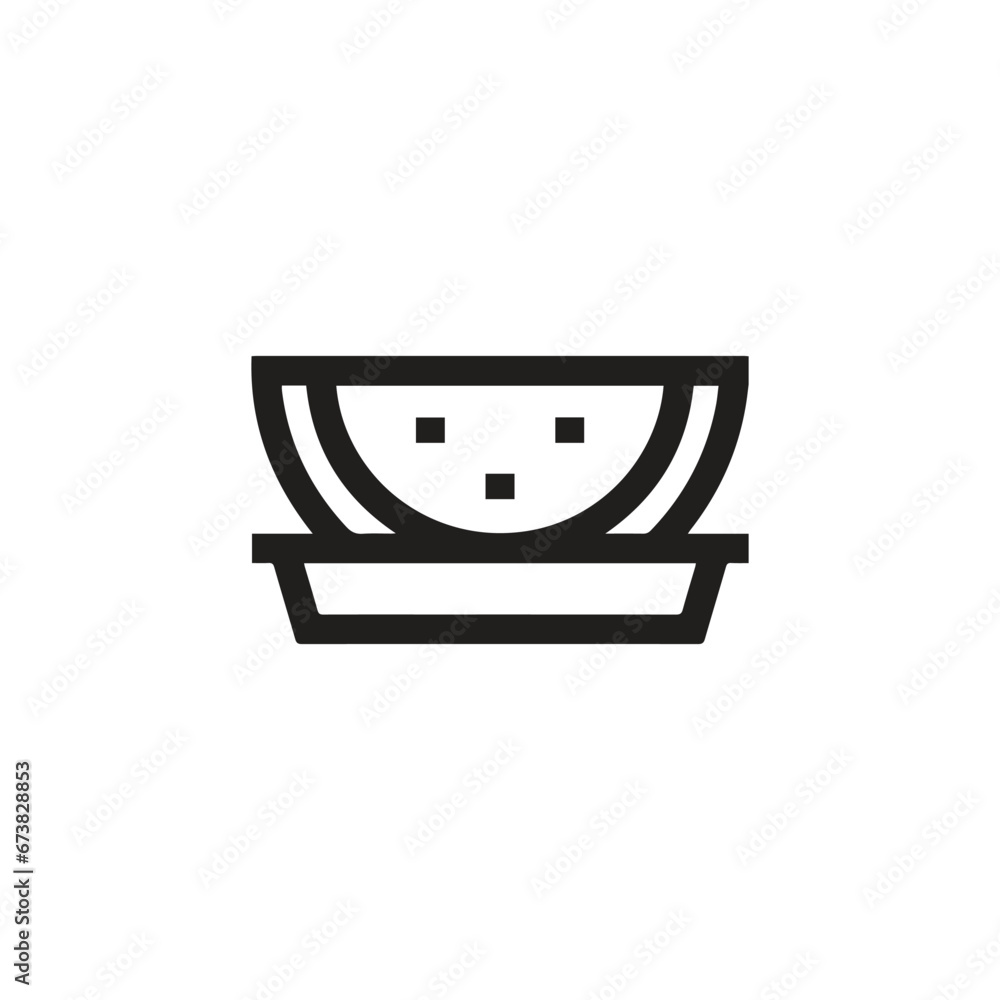 Poster watermelon icon vector. linear style sign for mobile concept and web design. watermelon symbol illus