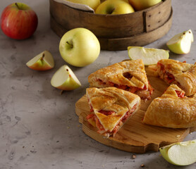 homemade traditional apple pie dessert baking