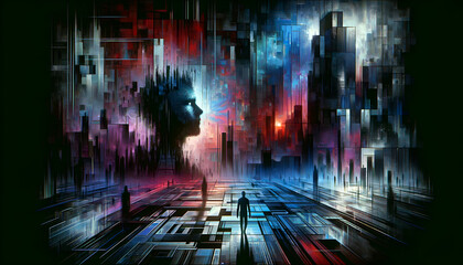 Abstract AI Interpretation of Fear and Depression