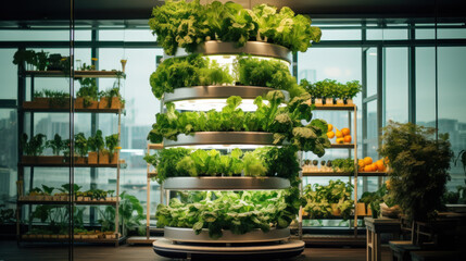 Vertical hydroponic garden farming domestic produce