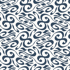 Monochrome Seamless pattern with a simple abstract drawing. Vector illustration.