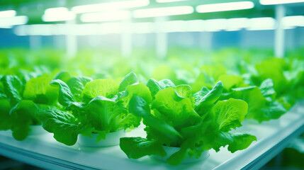 seedling tray in hydroponic greenhouse