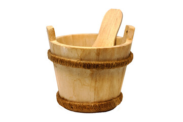wooden sauna bucket insolated - 673832431