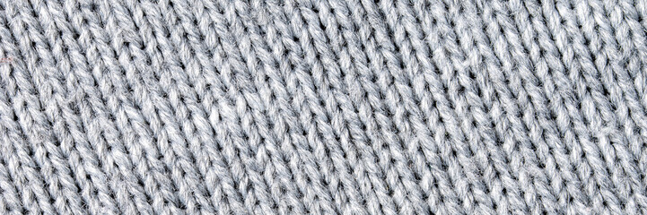 The texture of gray woolen fabric
